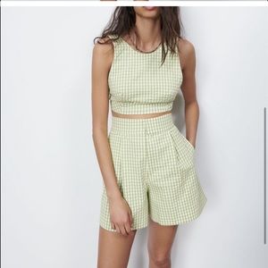 Zara gingham shorts